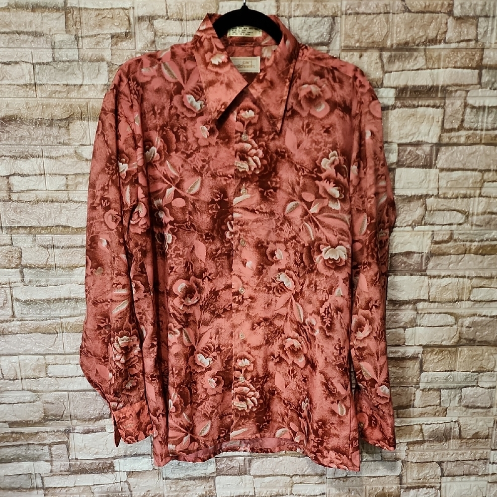 Carl Michaels  Floral Button-Up Shirt